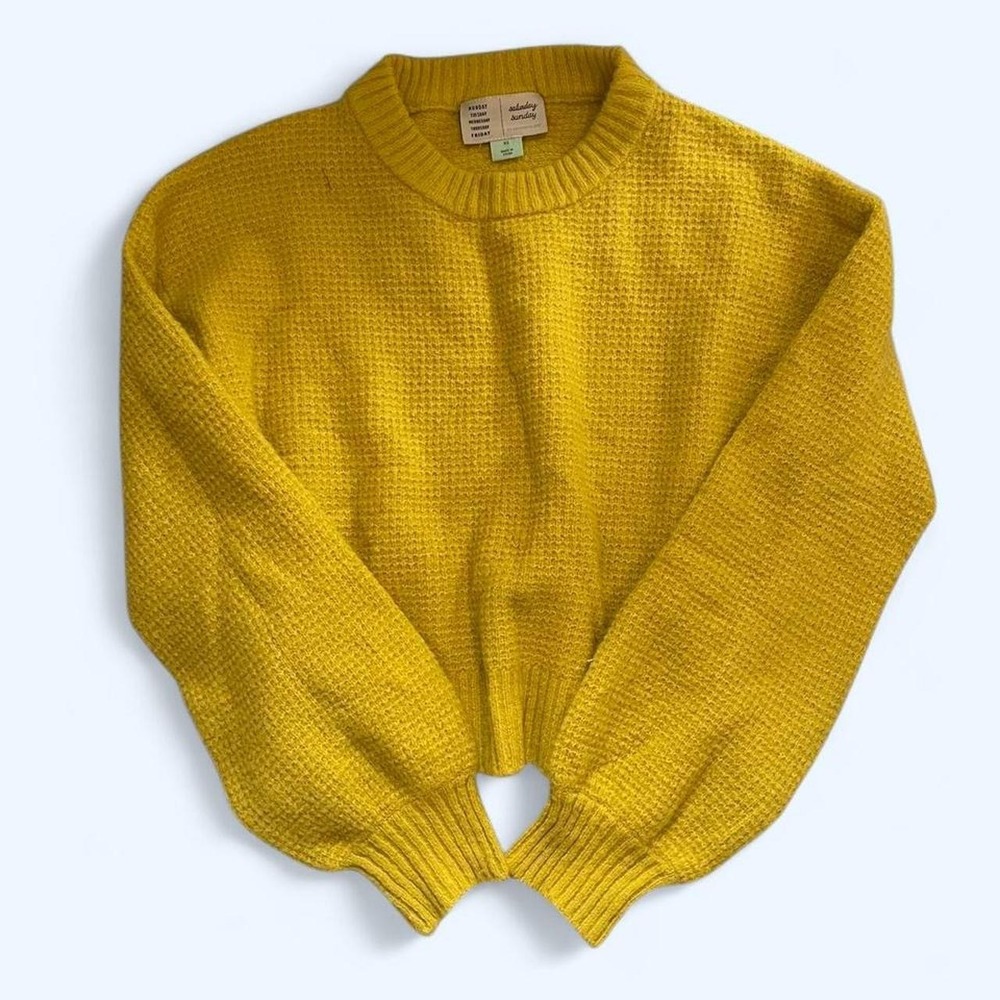 Mustard yellow cropped sweater size XS by‎ Anthropologie